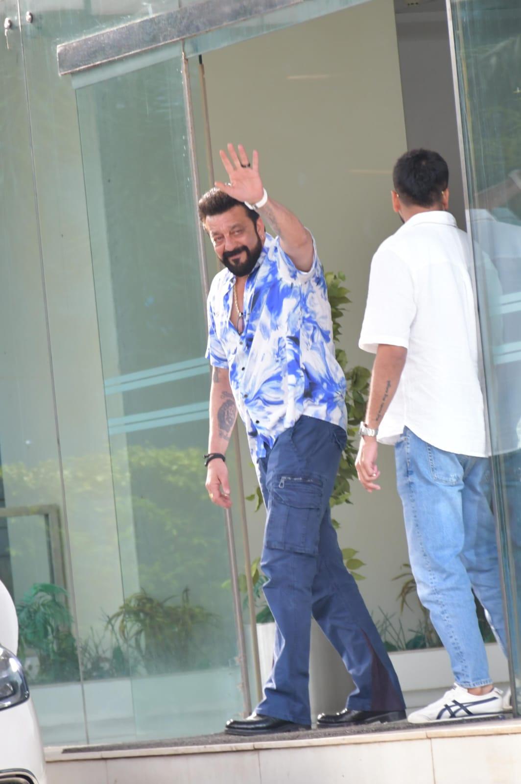 Sanjay Dutt, the iconic actor of Bollywood, was captured at an office in the city.